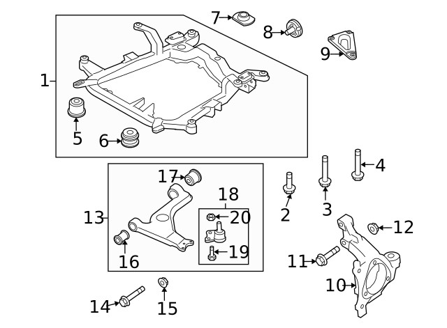 Genuine GM Passenger Side Steering Knuckle 13156038