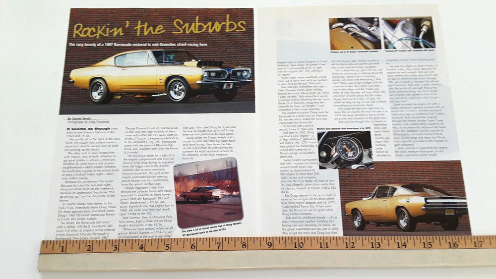 1967 PLYMOUTH BARRACUDA  ORIGINAL 2005 ARTICLE