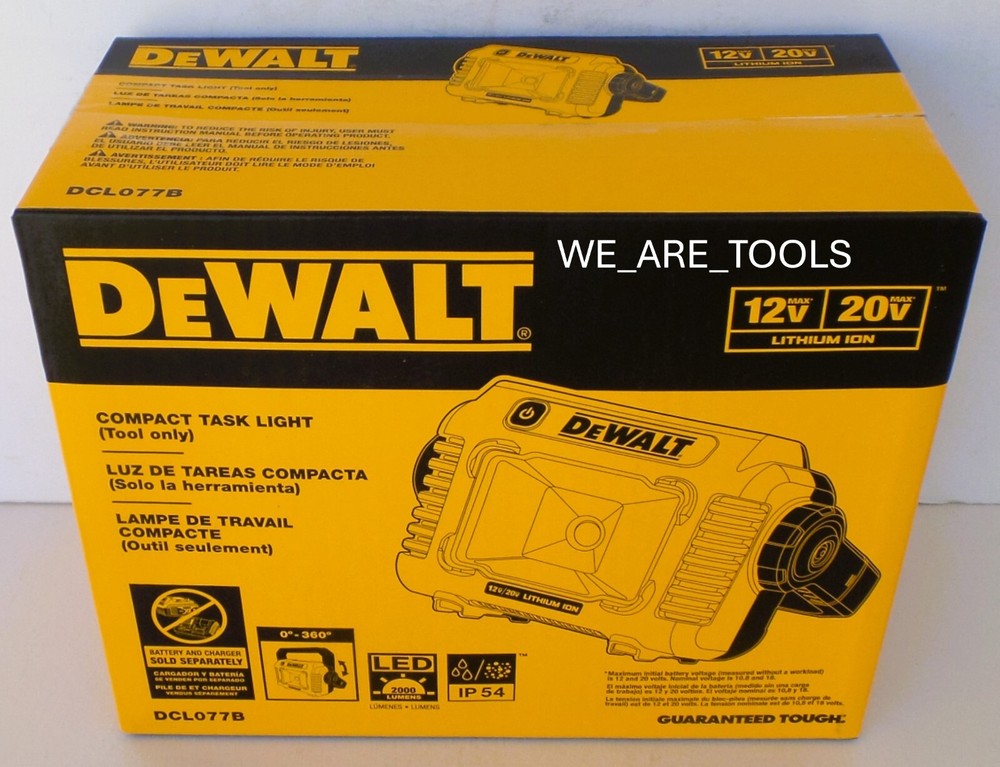 Dewalt DCL077B LED Compact Task Light 12V & 20V Work Spot Light MAX Tool LED