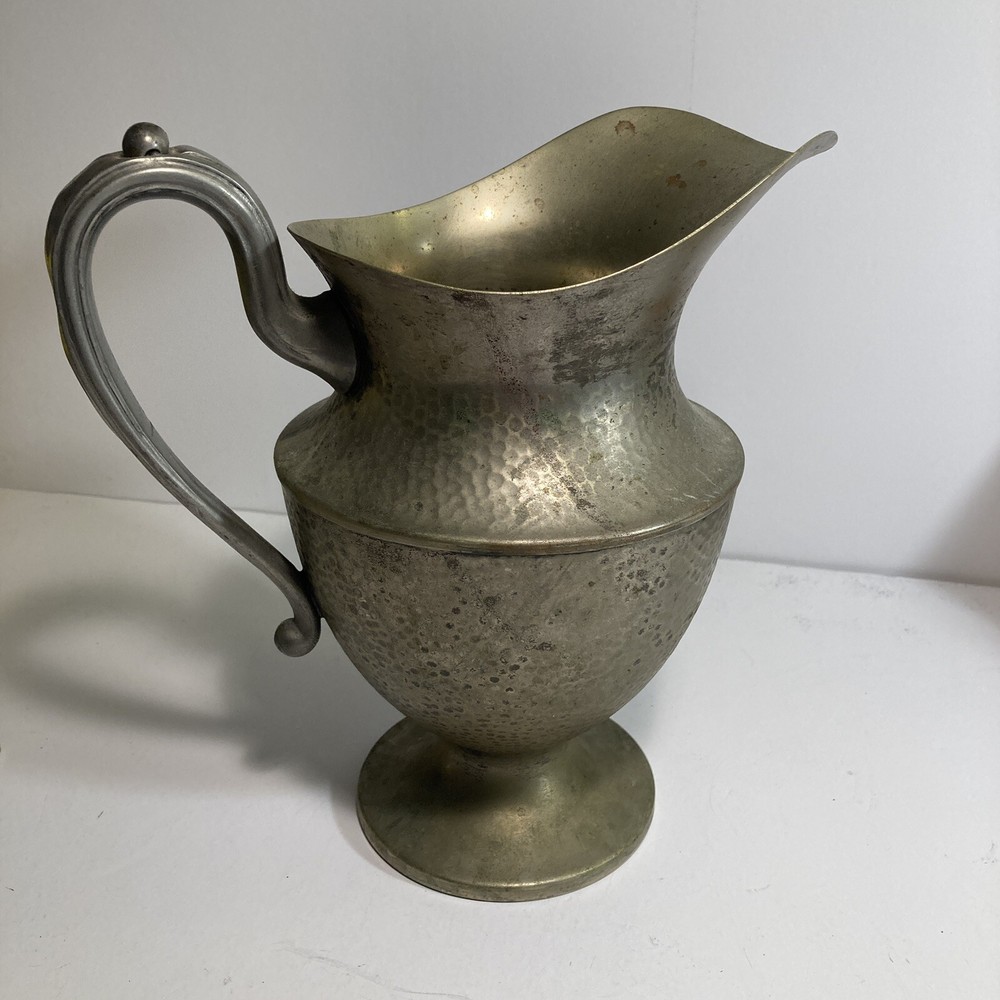 Vintage Continental Silver Company Hammered Pitcher 9 inches