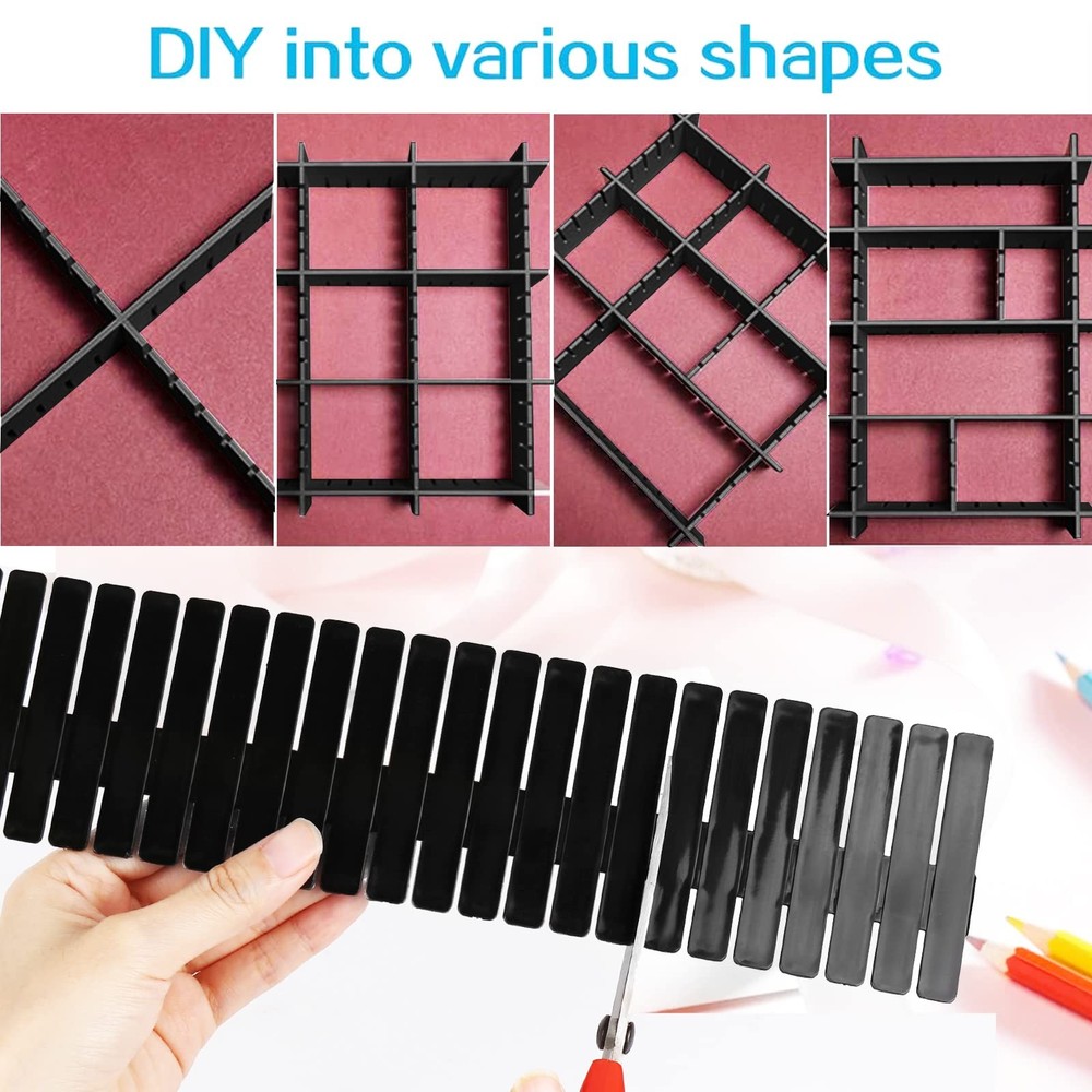 Drawer Dividers 8pcs Adjustable Plastic Divider Household Storage Thickening ...