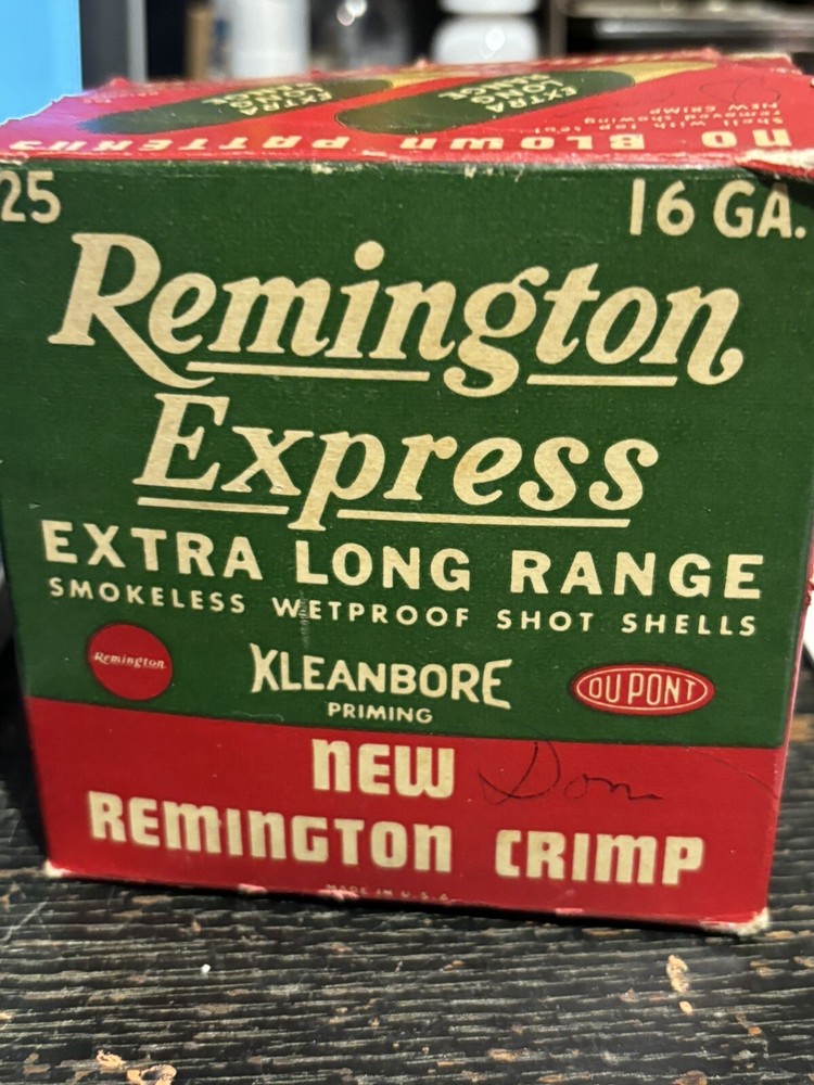 Remington Express 16 Gauge Extra Long Range Shot Shells Empty Box