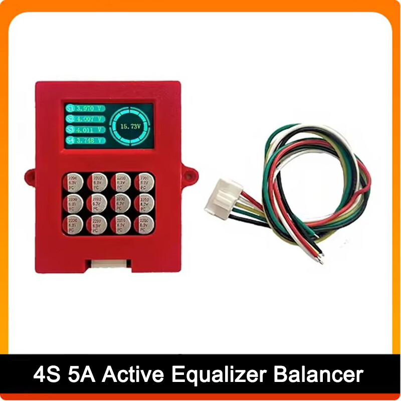 4S 5A Active Balancer with Display for Lifepo4/Lipo/LTO Battery Active Equalizer
