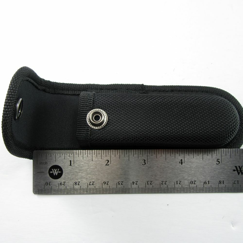NEW Folding Knife Sheath Case Black Hard Box Reinforce Nylon for 5" Pocket Knife