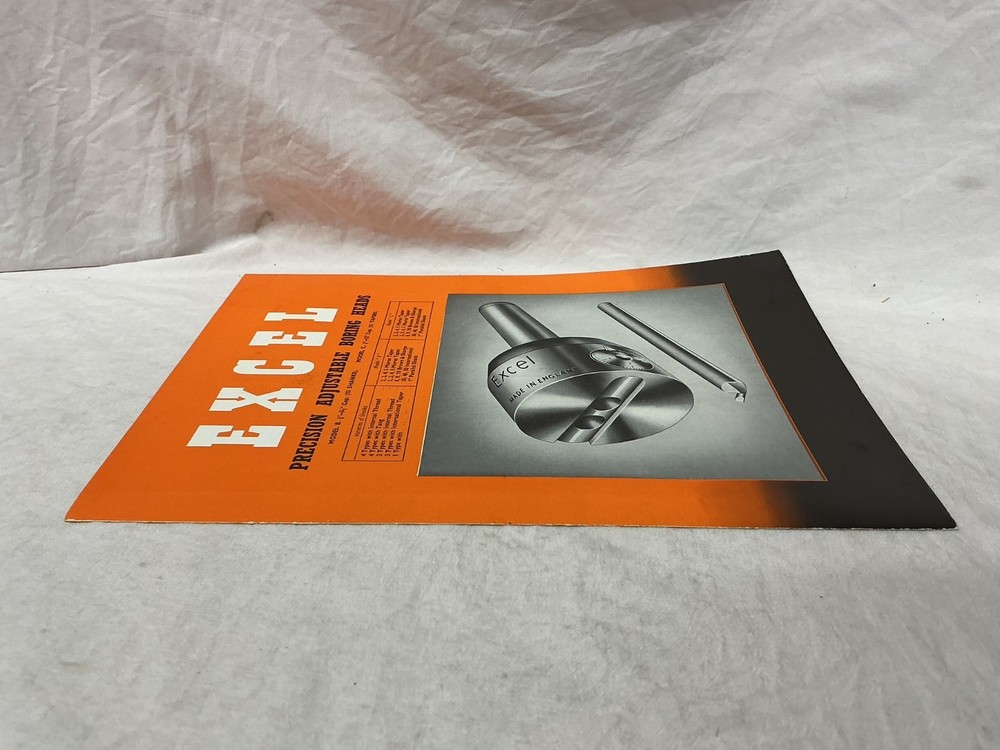 Excel Precision Adjustable Boring Heads Advertising Bulletin Brochure