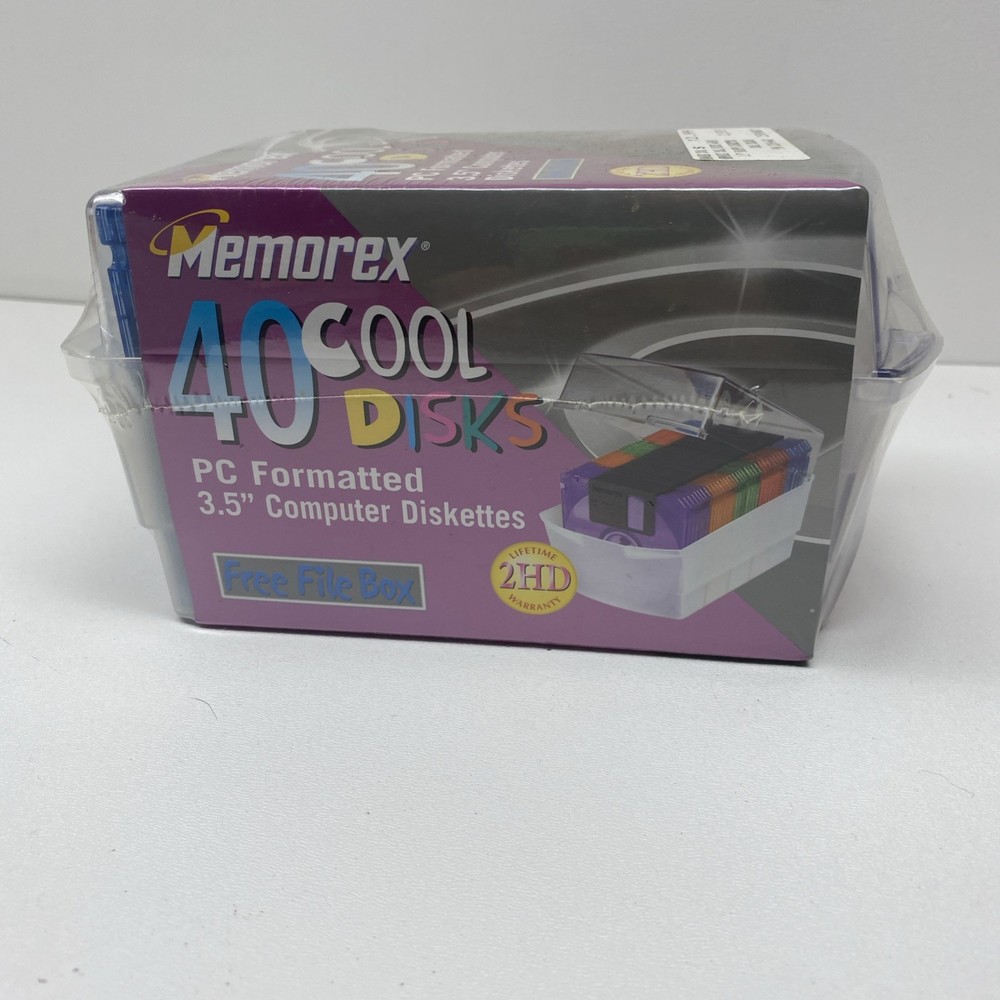 Memorex 40 Cool disks New In Package PC Formatted 3.5 Computer Diskettes