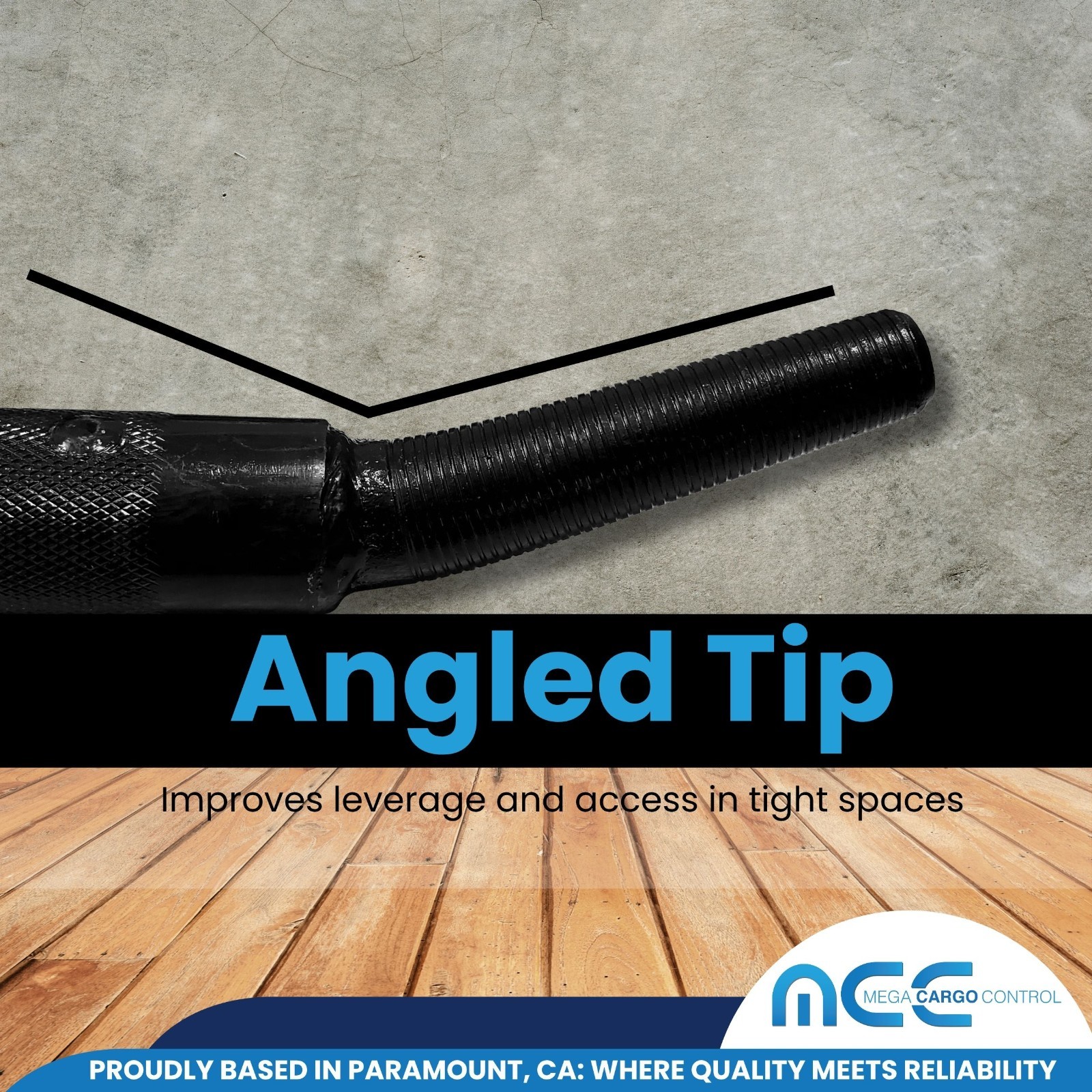 1 Pack Black Coated 32" Standard Winch Bar for Flatbed Trailer Tie Down Strap