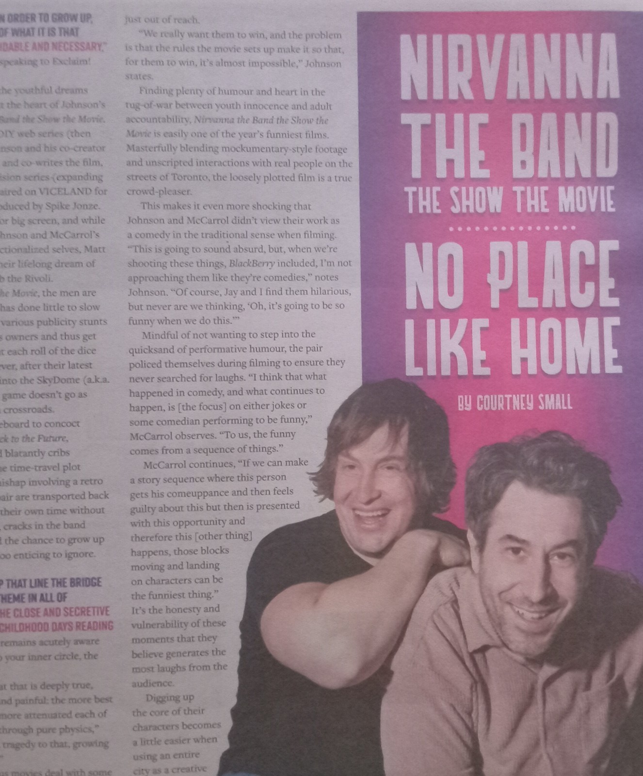 Exclaim! Magazine Nirvanna The Band Show Movie Heated Rivalry Canadian TV Music