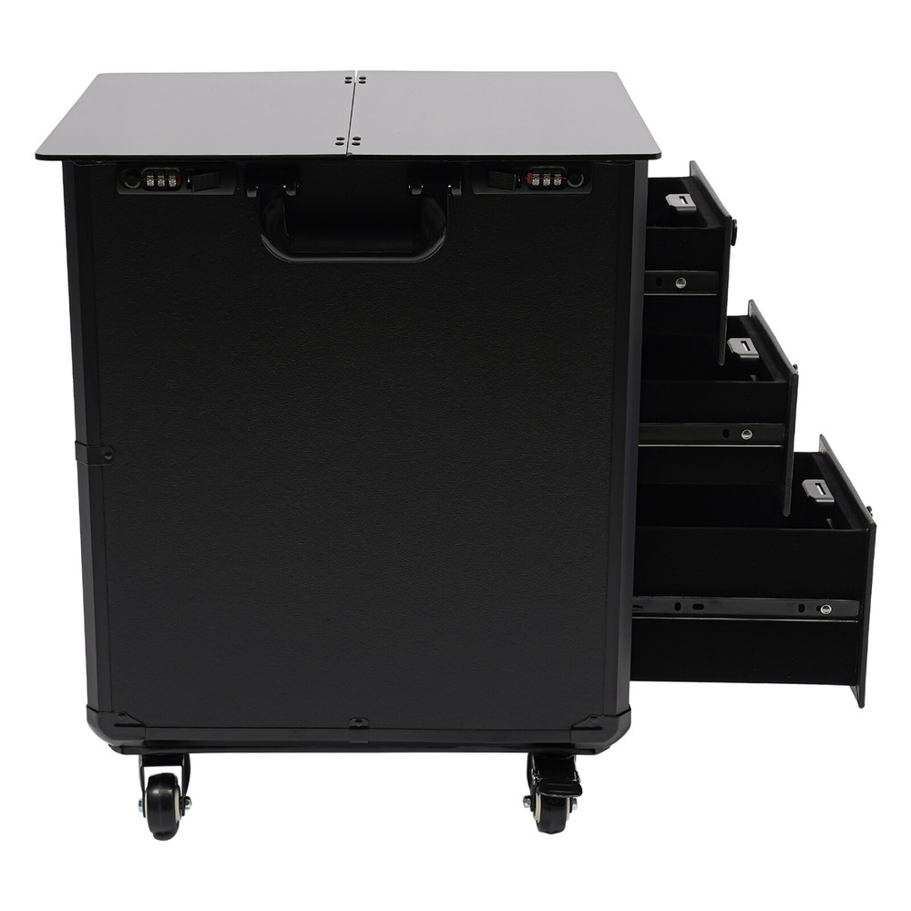 Rolling Makeup Case, Makeup Case with 4 Universal Wheels, Makeup Case with Lock
