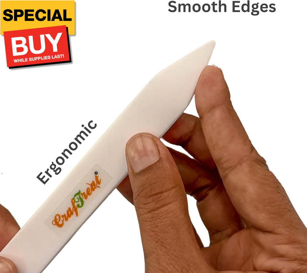 Teflon Bone Folder and Scoring Tool - Large Bone Folder - Paper Scorer for Paper