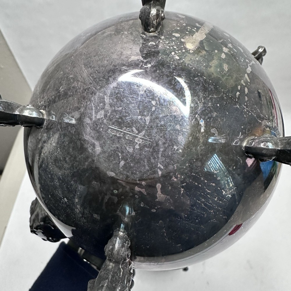 Vintage Sheridan Silverplate on Copper Tea & Coffee Service