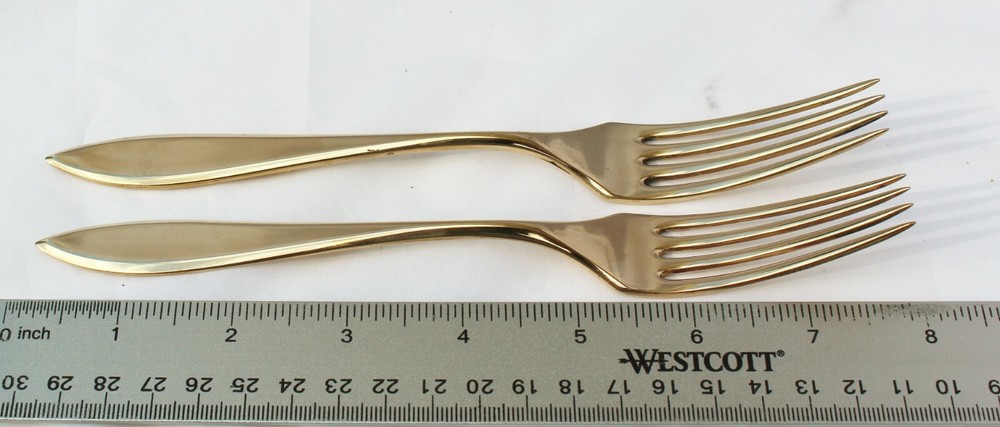 Vintage Dirigold Dirilyte Goldware Regal Flatware Silverware Dinner Fork
