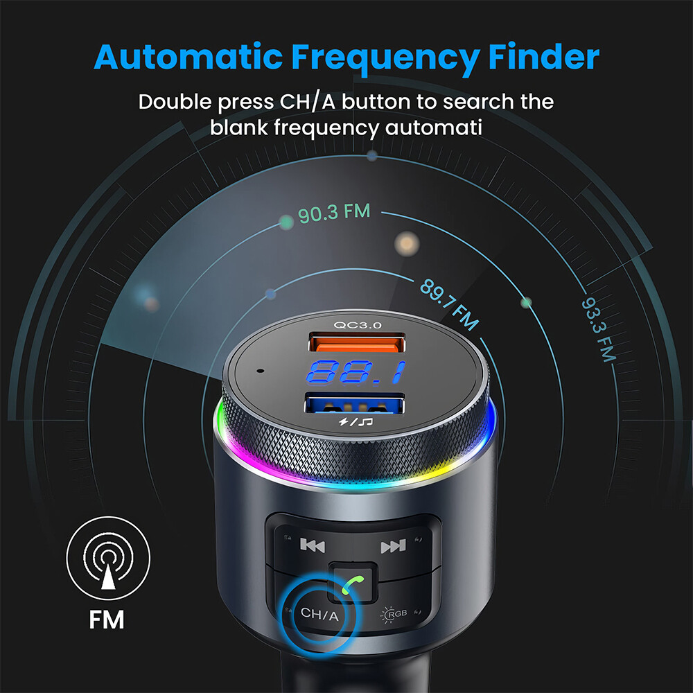 Car Bluetooth FM Transmitter Radio MP3 Wireless Adapter Dual USB Charger