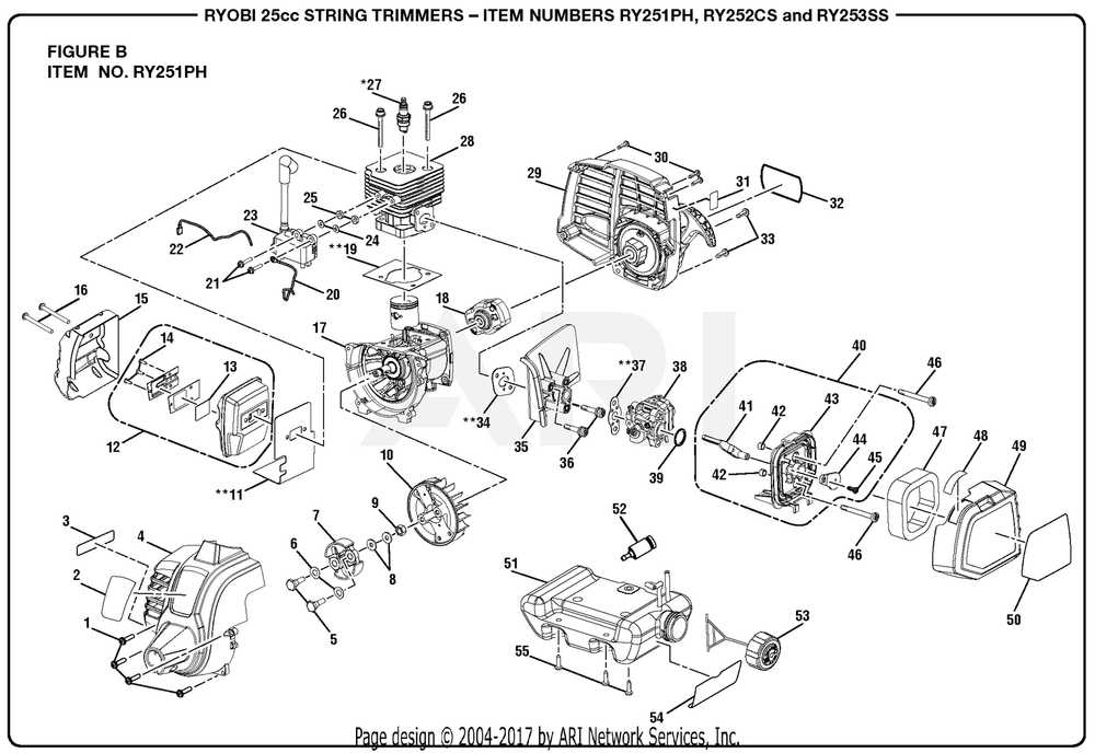 RYOBI GAS CARBURETOR fits RY252CS STRING TRIMMER