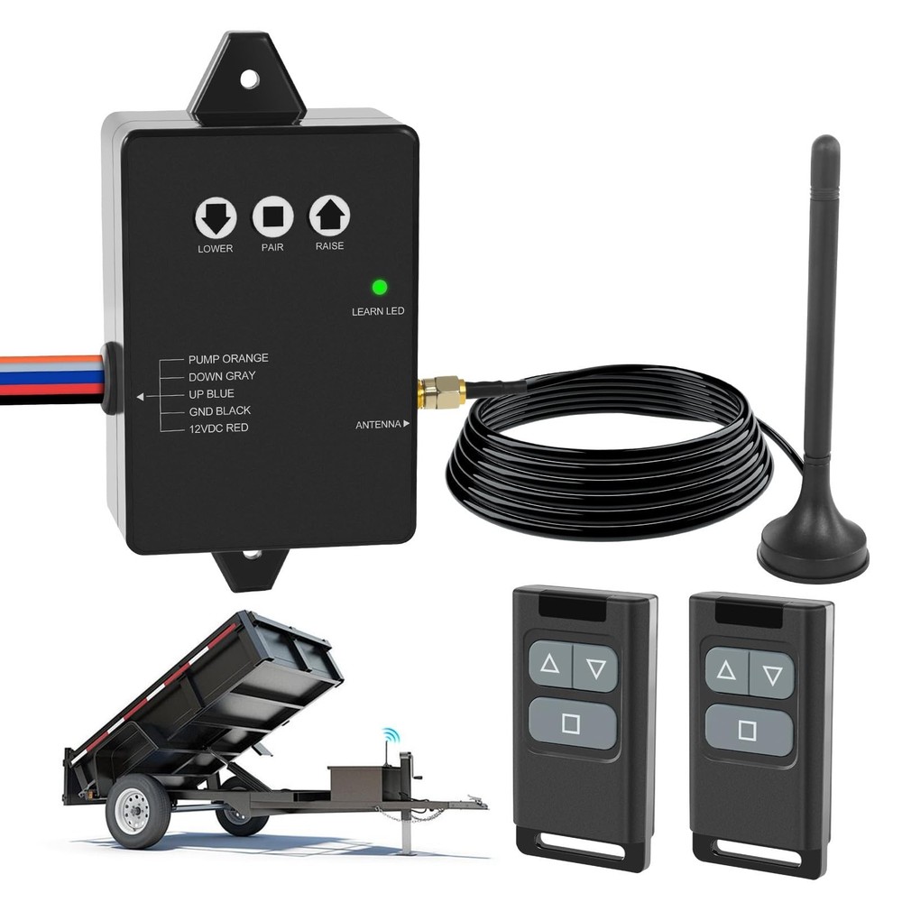 Wireless Dump Trailer Remote Control Kit, Upgraded Dump Trailer Remote Contro...