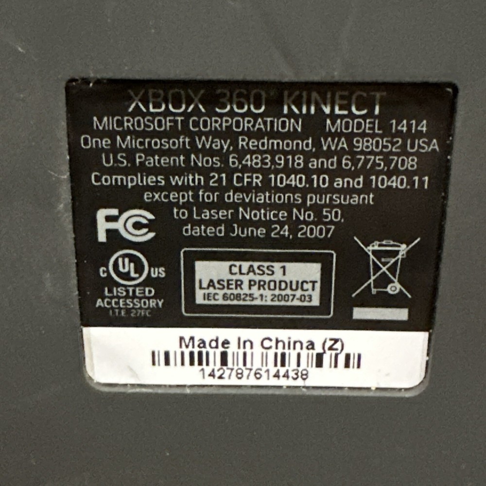 Microsoft Xbox 360 Kinect Sensor Black OEM Model 1414