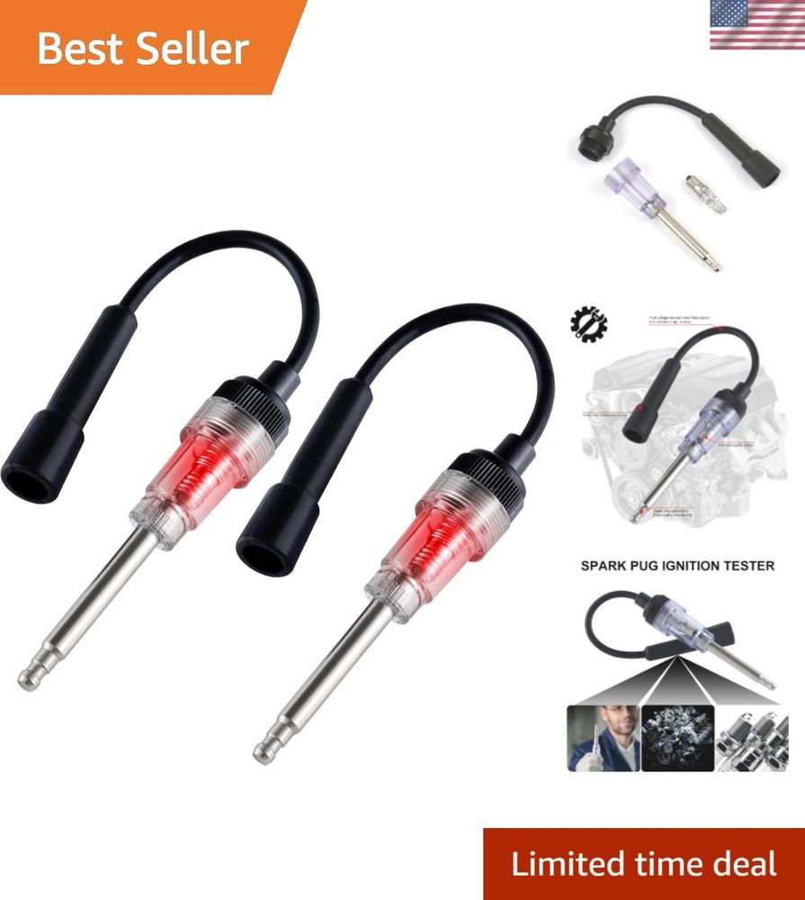 Universal Inline Spark Plug Tester 2PCS Set – Efficient Engine Verification Tool