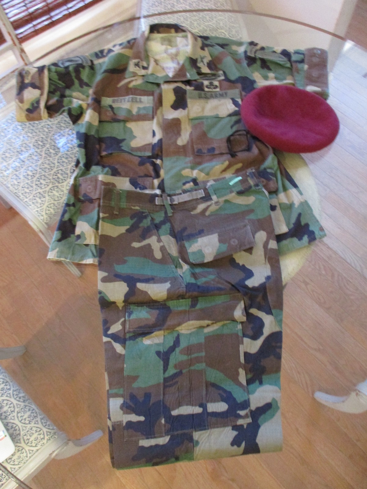 US ARMY RANGER HALLofFAME COLONEL-PANTS/BERET/SHIRT-COAT w/RANK/PATCHES-RIPSTOP