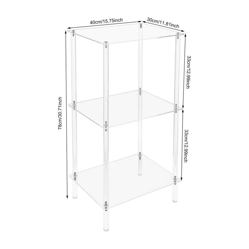 Acrylic Record Player Stand, Clear Record Player Stand, Side Table End Table
