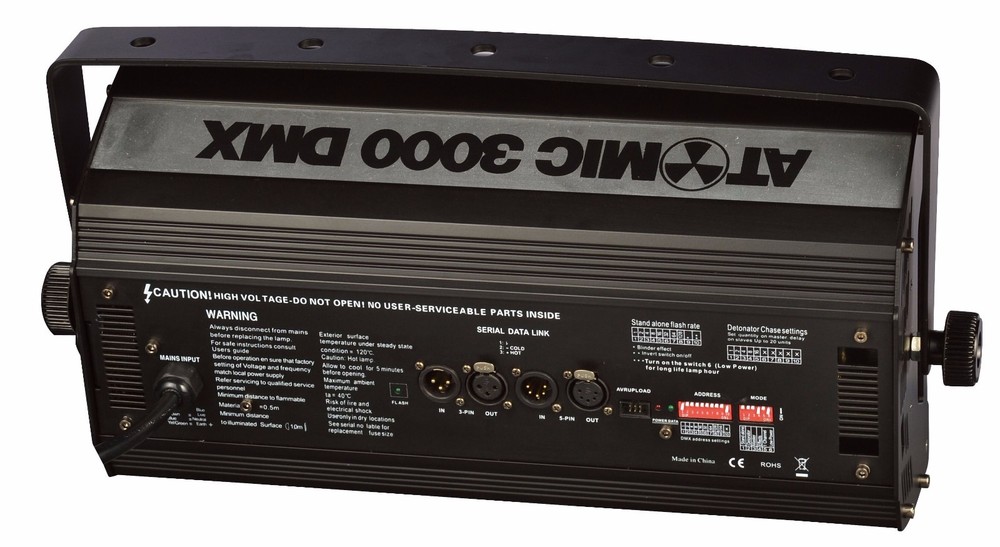 stage dj high power 3000W White Strobe Light With Clamp atomic 3000 strobe flash