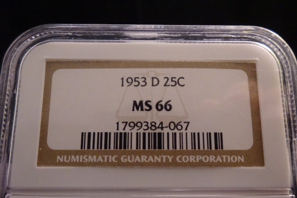 1953-D Washington Silver Quarter NGC MS66