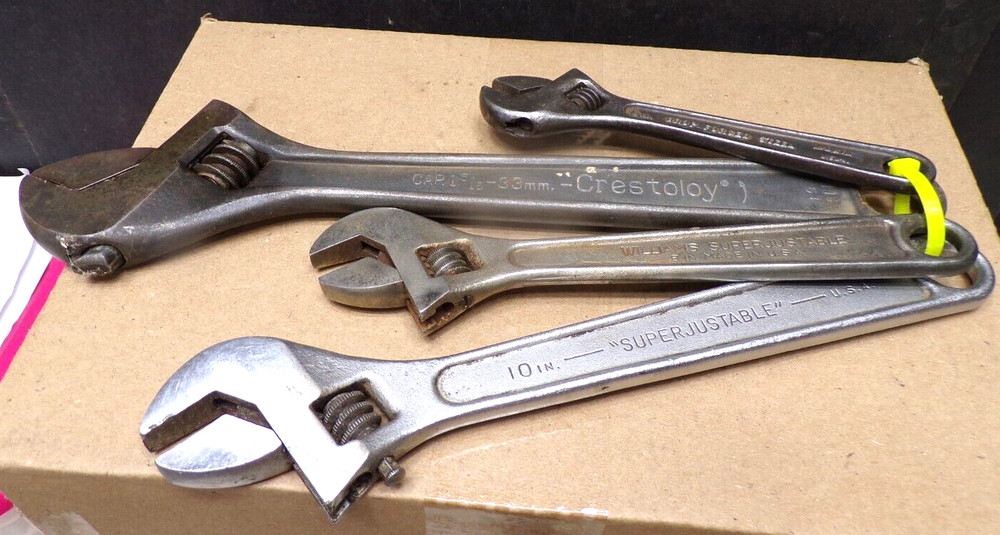 Group Four (4) Adjustable Wrenches-Crescent,Williams- (C)