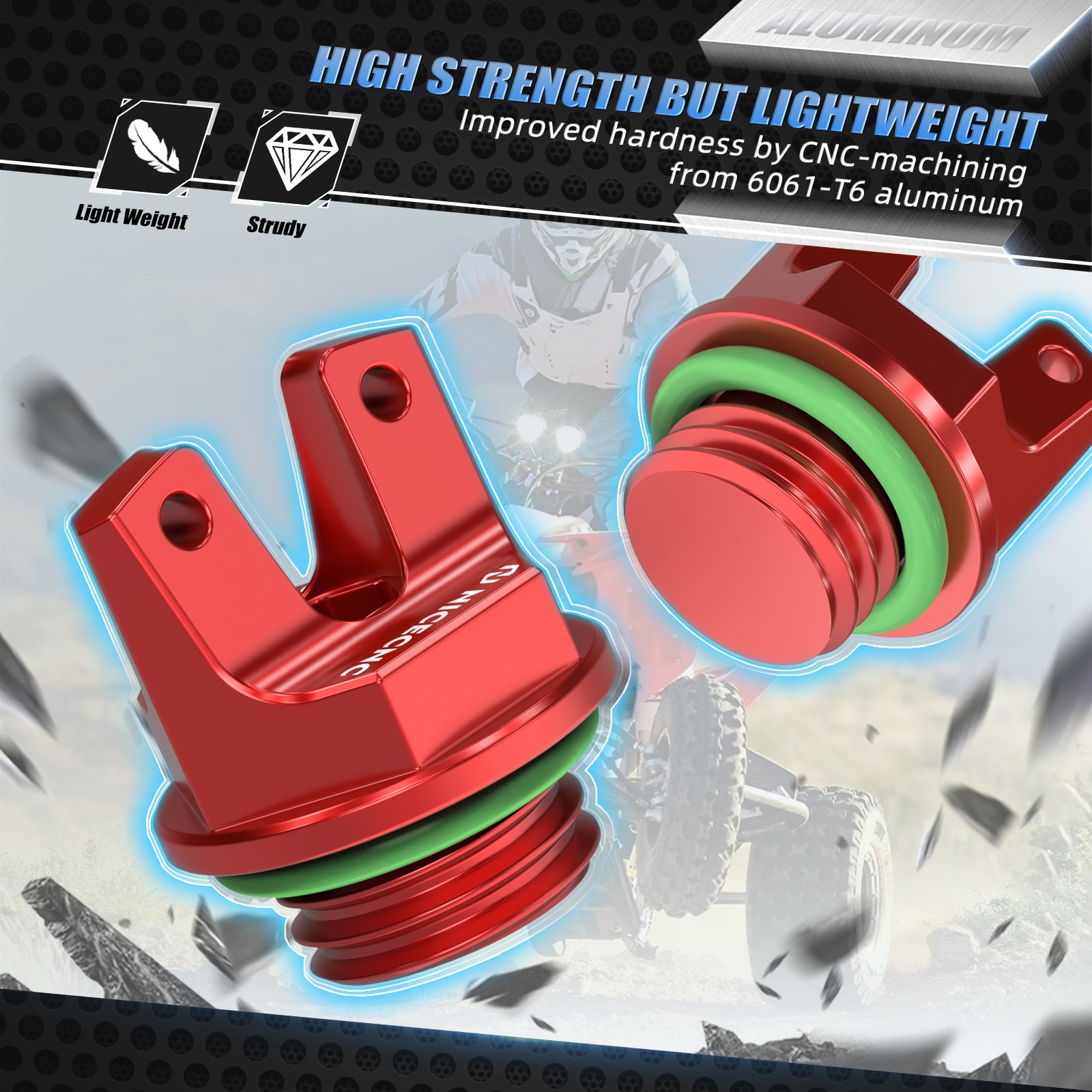 Aluminum Oil Filler Cover Cap For Honda TRX450ER / TRX450R 2006-2014 Model Red