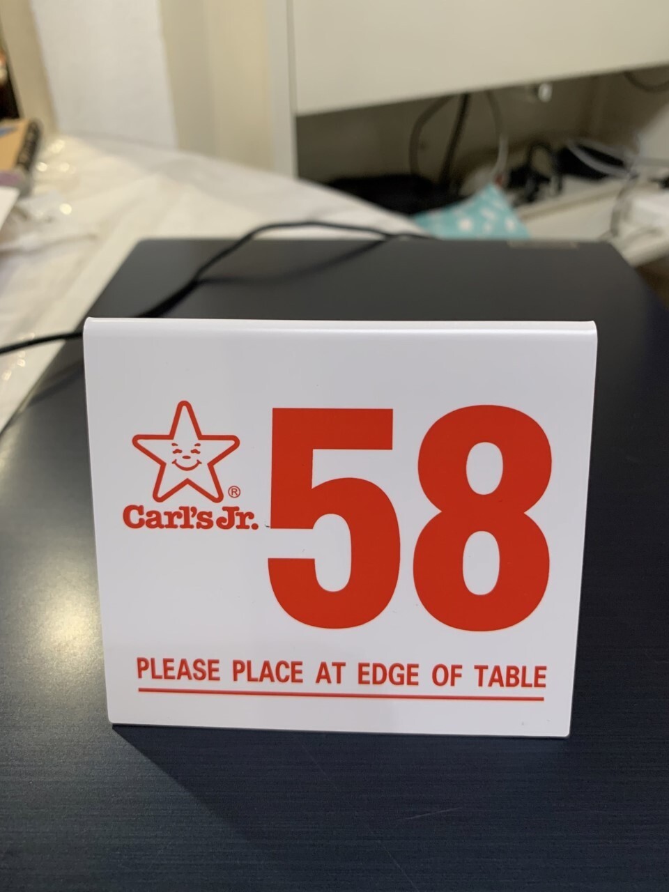 Classic Carls Jr Table Tent Number 50 thru 99
