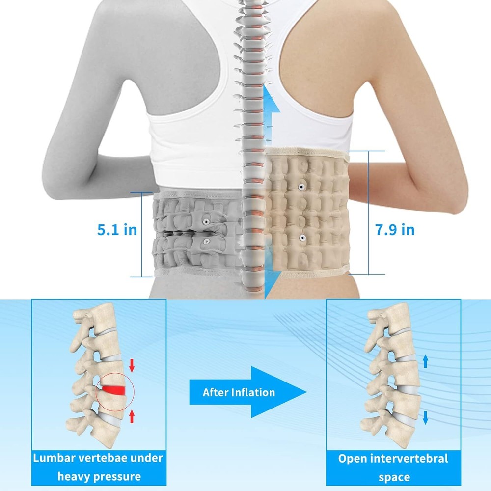 Decompression Brace Lumbar Belt Spinal Support Back Extender Belt Traction Tool