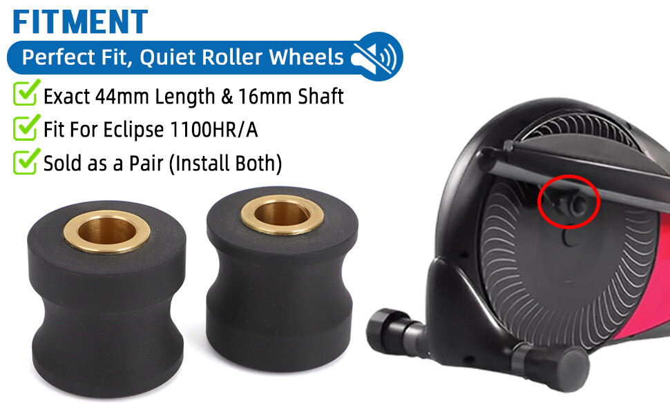 For Eclipse 1100HR/A Elliptical Exercise Machine 1100hr Parts Roller Wheels 44mm