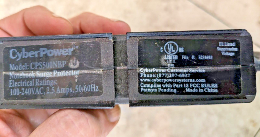 CyberPower - Notebook Surge Protector - CPS500NBP