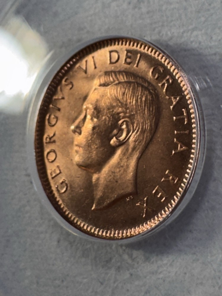 1949 Canada 1 Cent Graded MS 65 RD by ANACS