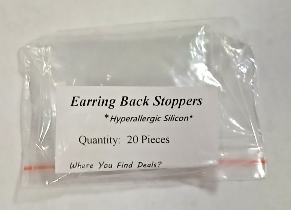 Earring Back Stoppers Silicon Replacement: Stud Loop Back Stop / Plug Blockers