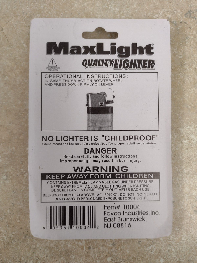 Max light Lighter Disposable Lighters 4 pack