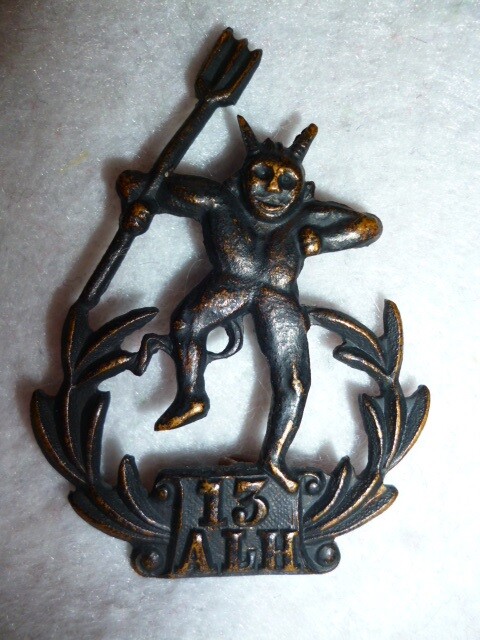13th Australian Light Horse "Dancing Devil" Hat / Cap Badge