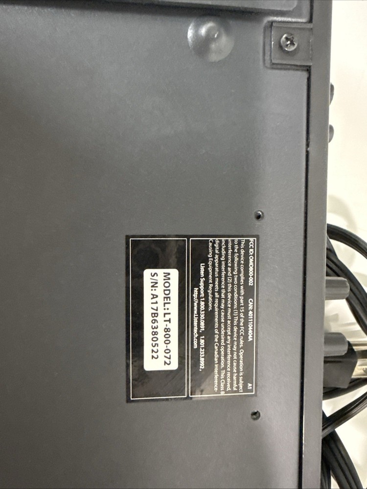 listen technologies LT800-072 Transmitter 72mhz