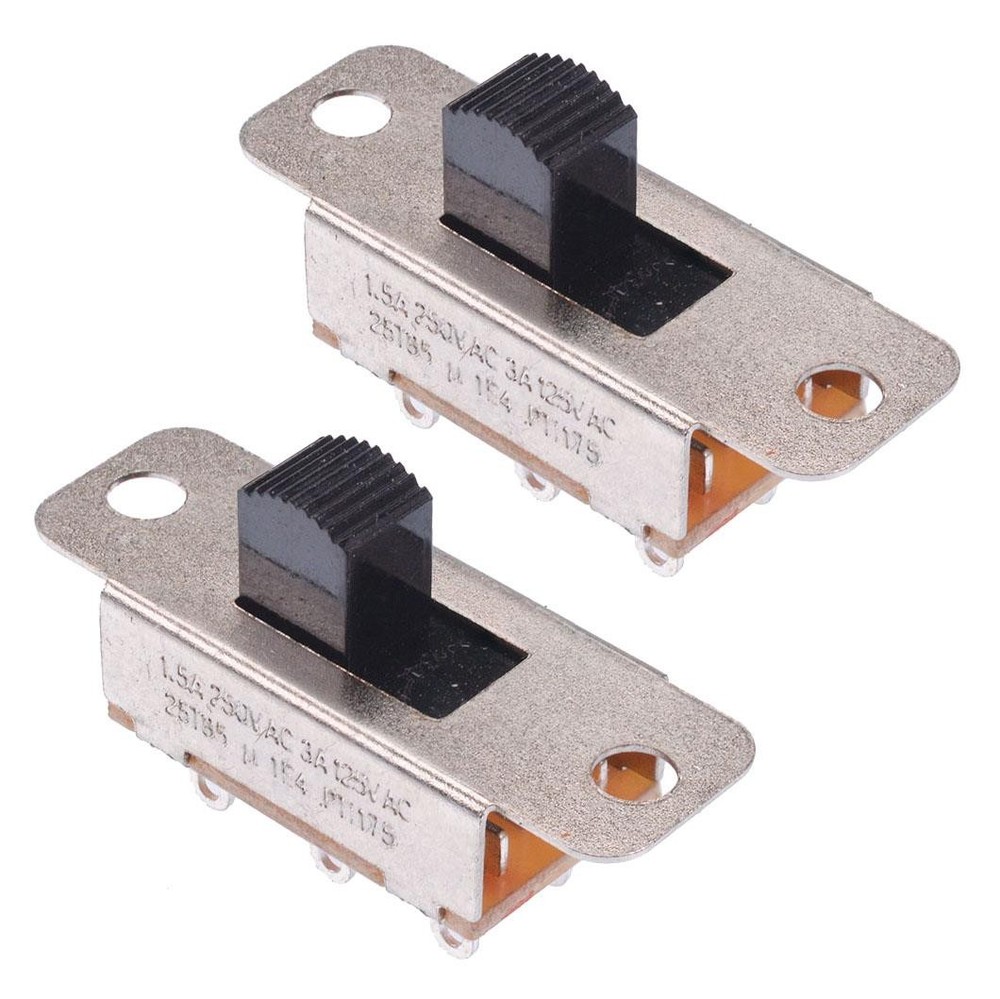 2 x On-On Slide Switch DPDT 1.5A
