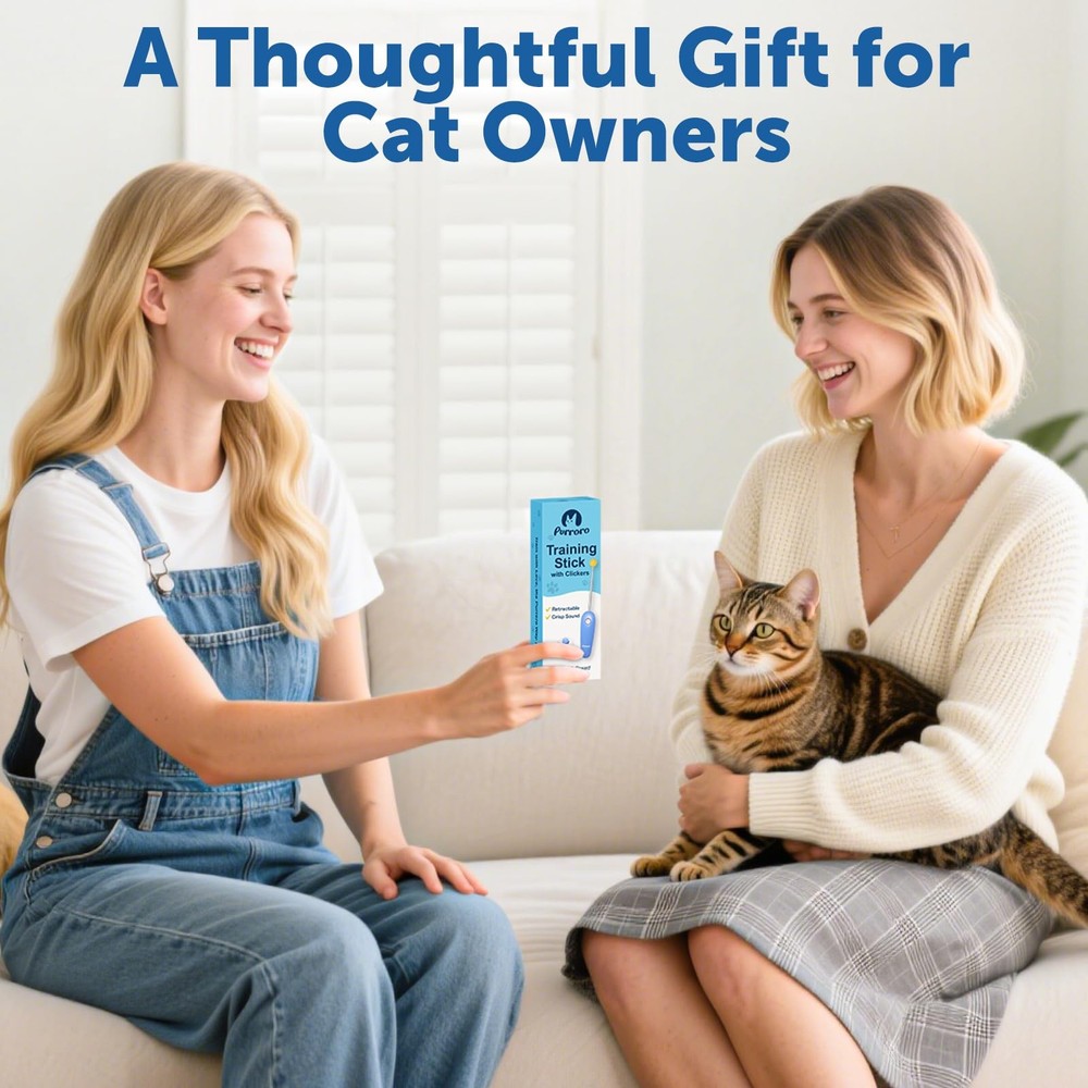 Cat Training Clicker Kit â€“ Includes Finger Clicker and Target Stick â€“ Per...