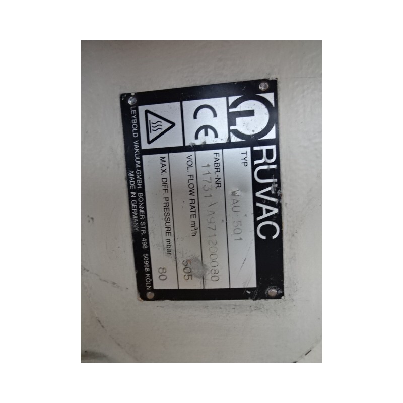 ROOTS VACUUM PUMP LEYBOLD WAU501