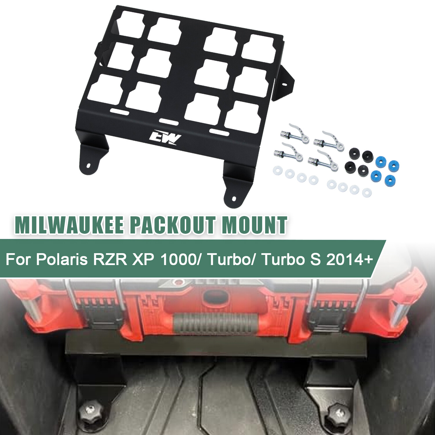 Packout Mount For Milwaukee Packout for Polaris RZR XP1000/ Turbo/ Turbo S 2014+