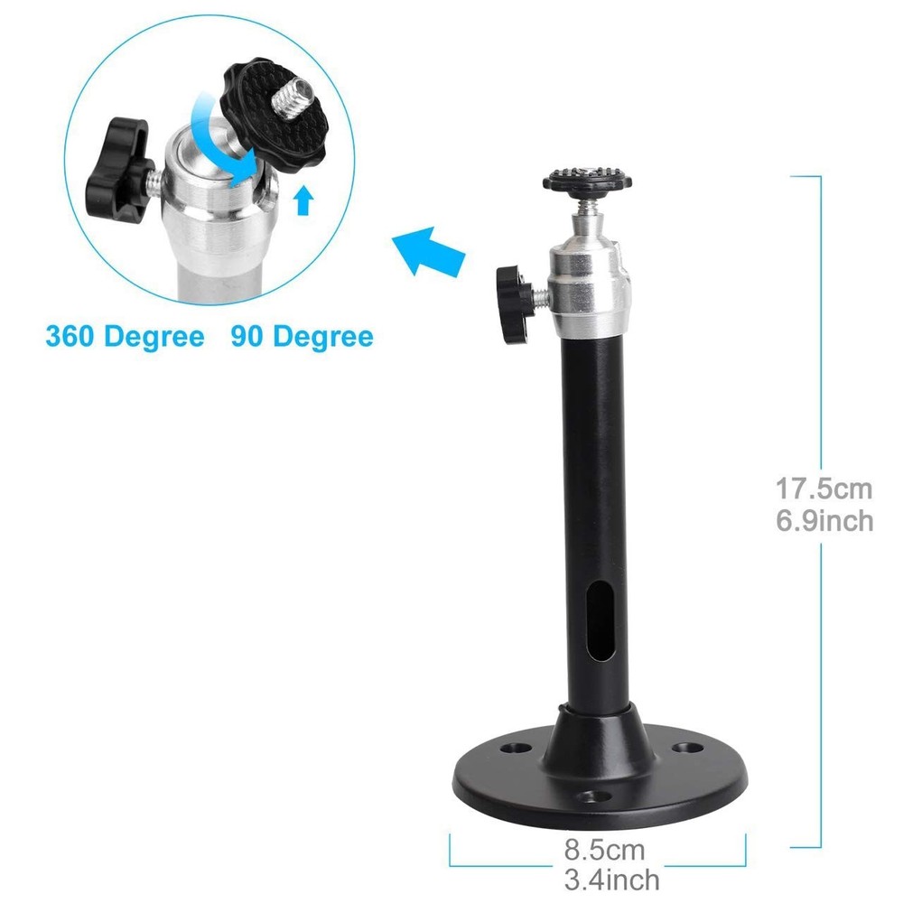YiePhiot Mini Ceiling Wall Projector Mount Stand Compatible Upright, Black