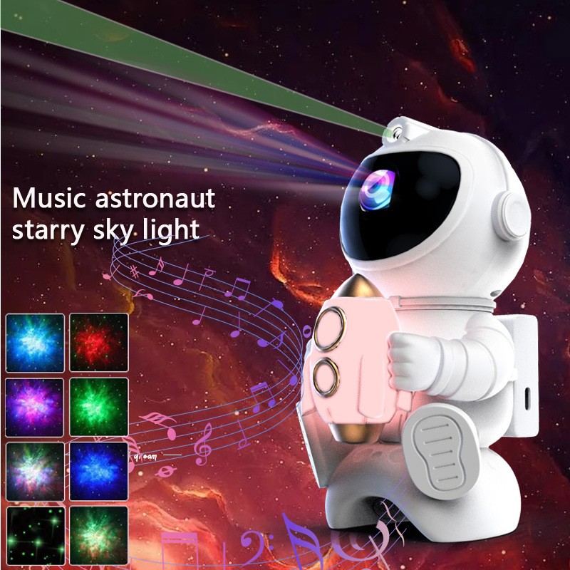 Astronaut Galaxy Projector Star Night Light Remote Timer 360°Adjustable Bedroom