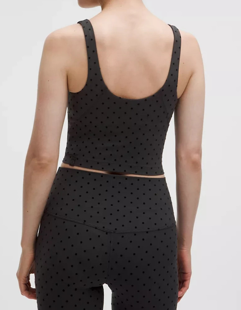 LULULEMON ALIGN TANK TOP~POLKA DOT FLOCKED BLACK~ 2 4 6 8 10 12 14~NWT