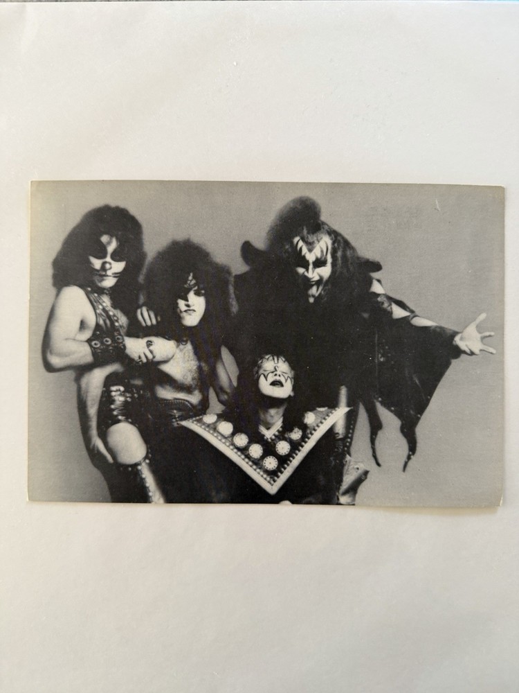 KISS 1974 HOTTER THAN HELL ALBUM PROMO POSTCARD AUCOIN VINTAGE RARE HOLY GRAIL🔥