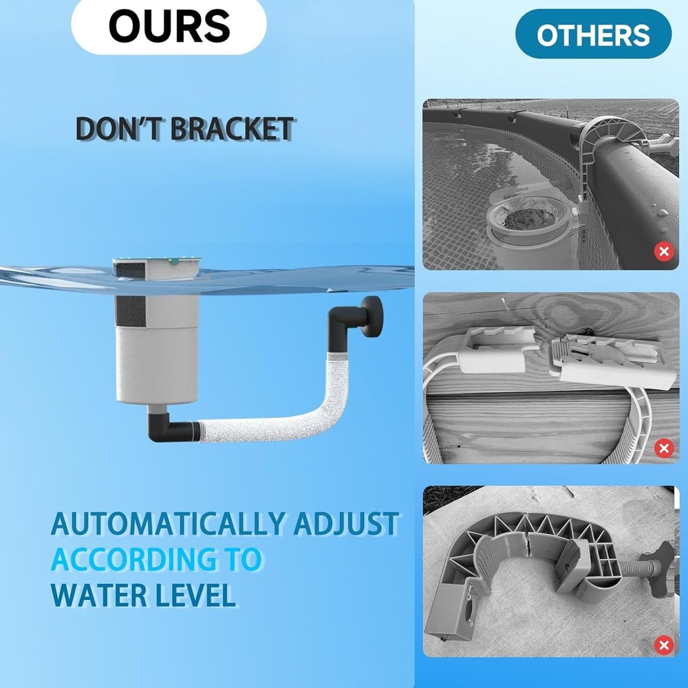 Effortless Surface Float Skimmer for Above Ground Pools – No Installation Needed