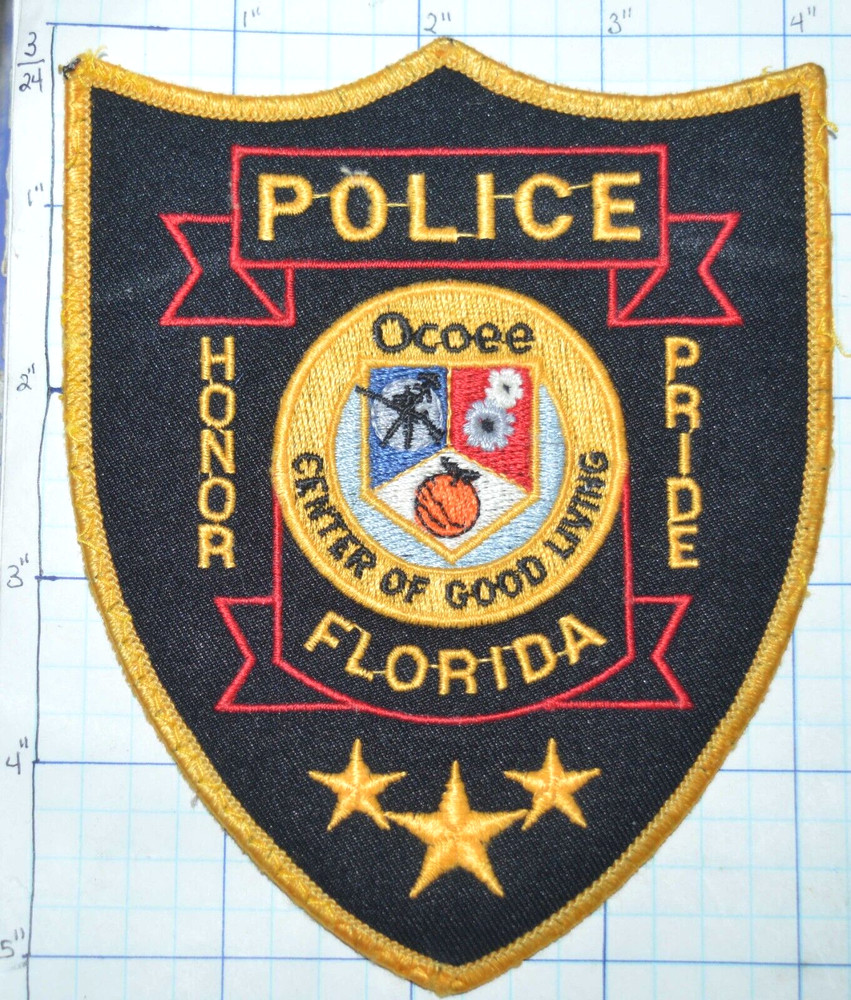 FLORIDA, OCOEE POLICE DEPT BLACK VINTAGE PATCH