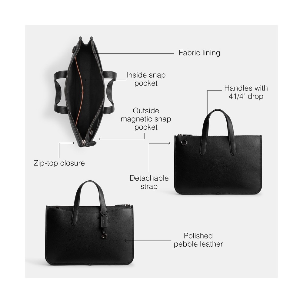 COACH Isaac Briefcase One Size Black