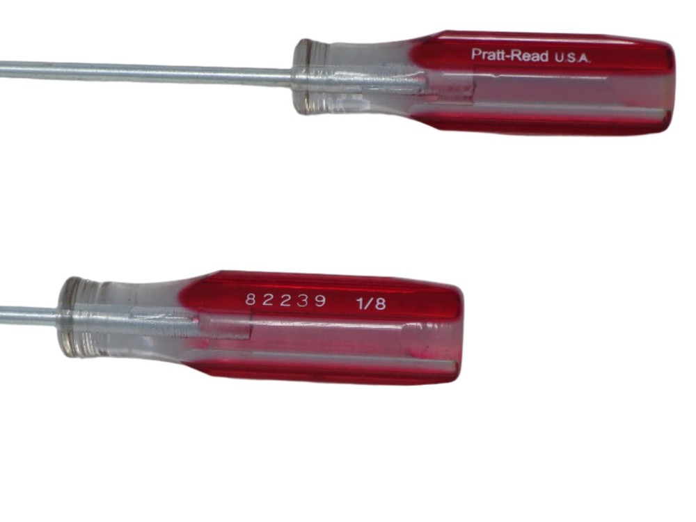 Pratt-Read 1/8" x 8" Flat Screwdriver - 4 PACK