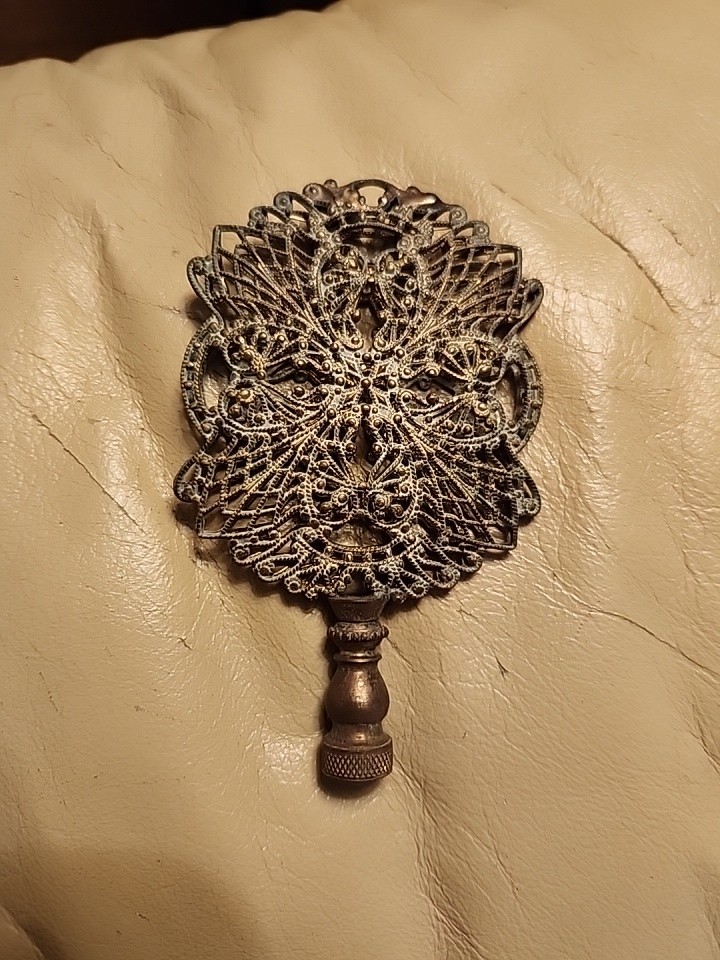 Vintage Decorative Arts Finial Beautiful Web Scrollwork Design