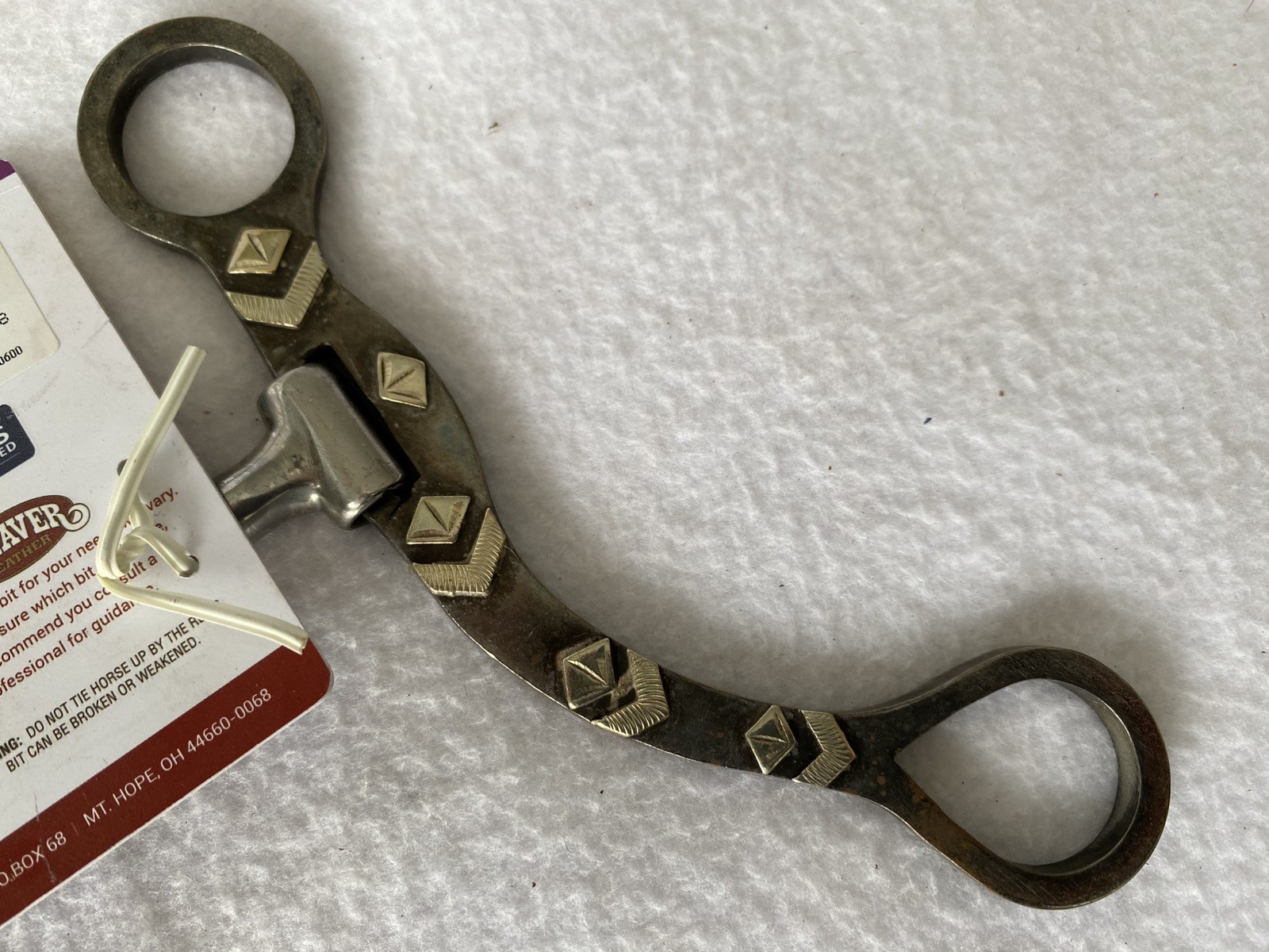 NEW Weaver Silver Mounted Pro Shank Series Heavy Steel Snaffle Bit~SHOW~RANCH